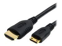 StarTech.com 6 ft / 2m High Speed HDMI Cable with Ethernet- HDMI to HDMI Mini- M/M (HDMIACMM6) - HDMI-kabel - enkel länk - HDMI hane till 19 pin mini HDMI Type C hane - 1.8 m - svart - för P/N: HDMIPNLFM3 HDMIACMM6