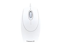 CHERRY WheelMouse - Mus - höger- och vänsterhänta - optisk - 3 knappar - kabelansluten - PS/2, USB - vit/grå M-5400-0