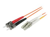 C2G Low-Smoke Zero-Halogen - Patch-kabel - LC multiläge (hane) till ST-läge (multi-mode) (hane) - 3 m - 3 m - fiberoptisk - 62,5/125 mikron - orange 85273