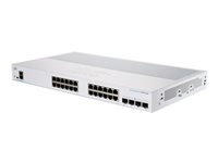 Cisco Business 350 Series 350-24T-4G - Switch - L3 - Administrerad - 24 x 10/100/1000 + 4 x SFP - rackmonterbar CBS350-24T-4G-EU