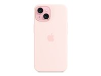 Apple - Baksidesskydd för mobiltelefon - MagSafe-kompatibilitet - silikon - Light Pink - för iPhone 15 MXPH3ZM/A