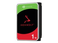 Seagate IronWolf ST1000VN008 - Hårddisk - 1 TB - inbyggd - 3.5" - SATA 6Gb/s - 5400 rpm - buffert: 256 MB ST1000VN008