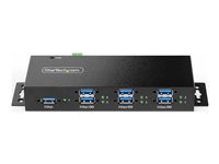 StarTech.com 7-Port Managed USB Hub with 7x USB-A, Heavy Duty with Metal Industrial Housing, ESD & Surge Protection, Wall/Desk/Din-Rail Mountable, USB 3.0/3.1/3.2 Gen 1 5Gbps - Hubb - 6 x USB 3.2 Gen 2 + 1 x USB 3.2 Gen 1 - väggmonterbar, skrivbordsmodell, DIN-skenmonterbar - TAA-kompatibel 5G7AINDRM-USB-A-HUB