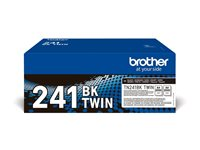 Brother TN241BK - 2-pack - svart - original - tonerkassett - för Brother DCP-9015CDW, DCP-9020CDW, HL-3150CDW, MFC-9140CDN, MFC-9330CDW, MFC-9340CDW TN241BKTWIN