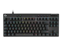 Logitech G PRO X RAPID - Tangentbord - TKL - bakgrundsbelyst - USB - QWERTY - nordiskt (danska/finska/norska/svenska) - tangentbrytare: Linear - svart 920-013231
