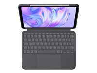 Logitech Combo Touch - Tangentbord och foliefodral - med pekdyna - bakgrundsbelyst - Apple Smart connector - QWERTZ - tysk - grafit - för Apple 11-inch iPad Pro M4 Wi-Fi, M4 Wi-Fi + Cellular 920-012770