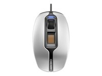 CHERRY MC4900 - Mus - höger- och vänsterhänta - optisk - 3 knappar - kabelansluten - USB - silver/svart JM-A4900