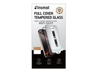 Insmat - Skärmskydd för mobiltelefon - lätt och anti-damm, super full täckning - glas - ramfärg svart - för Apple iPhone 16 Pro, 17 861-1675