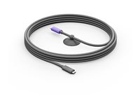 Logitech - USB-kabel - 24 pin USB-C (hane) till 24 pin USB-C (hane) - USB 3.1 Gen 2 - 5 m - för MeetUp 2 952-000195