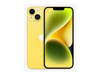 Apple iPhone 14 - 5G smartphone - dual-SIM / Internminne 512 GB - OLED-skärm - 6.1" - 2532 x 1170 pixlar - 2 bakre kameror 12 MP, 12 MP - front camera 12 MP - gul MR513QN/A