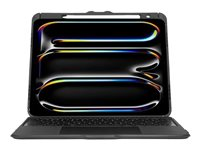 Targus Versavu - Tangentbord och foliefodral - bakgrundsbelyst - trådlös - Bluetooth 5.0 - QWERTY - spansk - svart THZ989ES