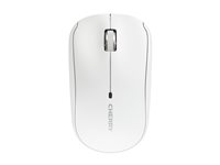 CHERRY MW 2200 - Mus - ergonomisk - höger- och vänsterhänta - optisk - 3 knappar - trådlös - 2.4 GHz - trådlös USB-mottagare - vit JW-T2200-0
