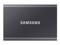 Samsung T7 MU-PC4T0T - SSD - krypterat - 4 TB - extern (portabel) - USB 3.2 Gen 2 (USB-C kontakt) - 256 bitars AES - grå MU-PC4T0T/WW